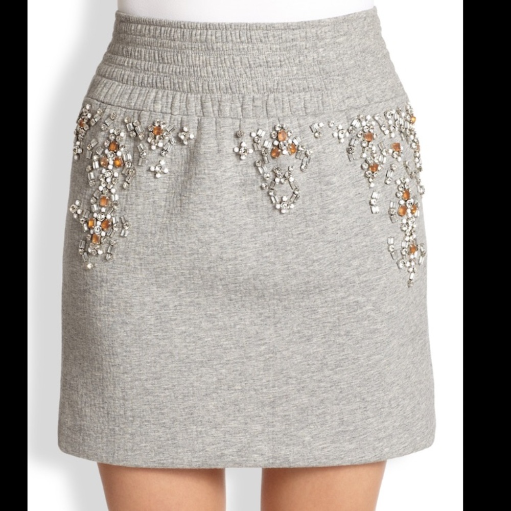 Phillip Lim high waisted skirt cotton bejeweled